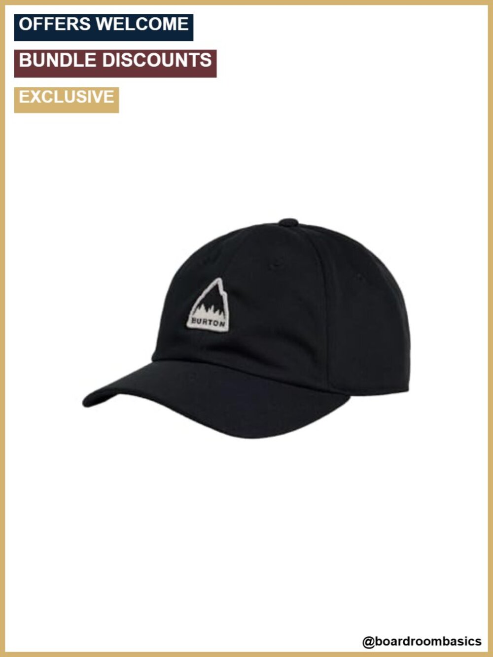 Men's Low Profile Baseball Cap Adjustable Closure Logo Patch Recycled Polyester